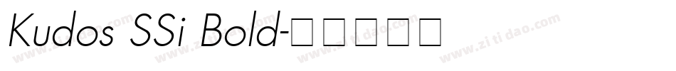 Kudos SSi Bold字体转换